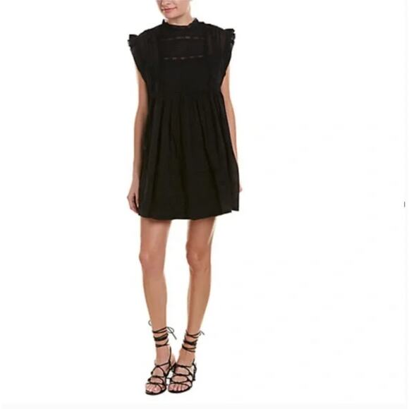 Free People Nobody Like You Embroidered Cotton Mini Dress Size Large - Picture 15 of 16